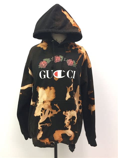 red and white gucci hoodie|Gucci distressed hoodie.